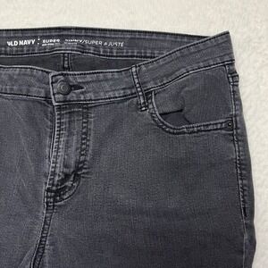 Old Navy Jeans Womens 14 Black Jack WOW Super Skinny Mid Rise Stretch Regular